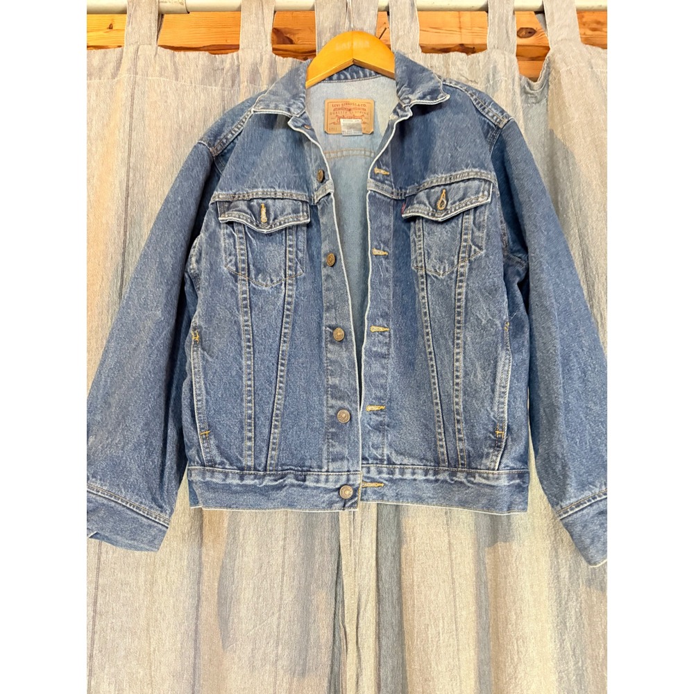 Levi Strauss Co Original Quality Denim Jean Jacket Classic Blue Large - Picture 3 of 7